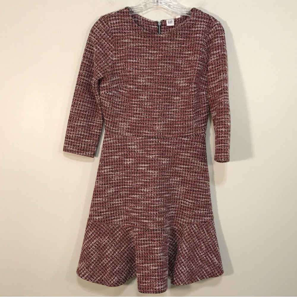GAP EUC Chic Tweed Skirt in Pink and Black